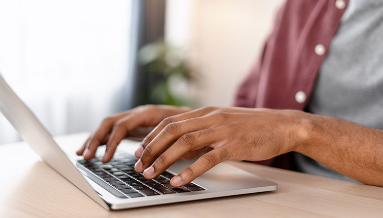 person using computer