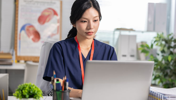 provider using computer